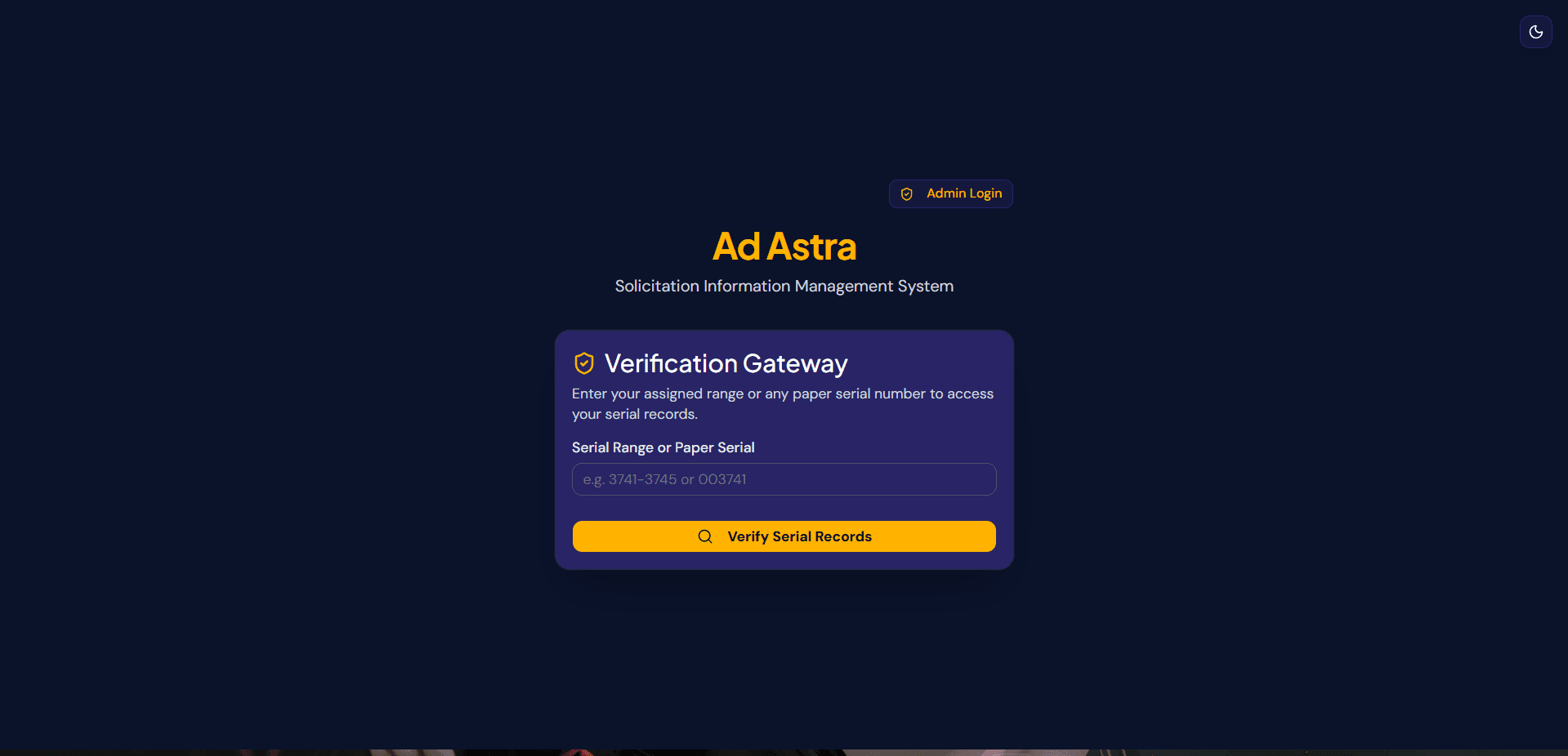 The Ad Astra Solicitation Forms Portal